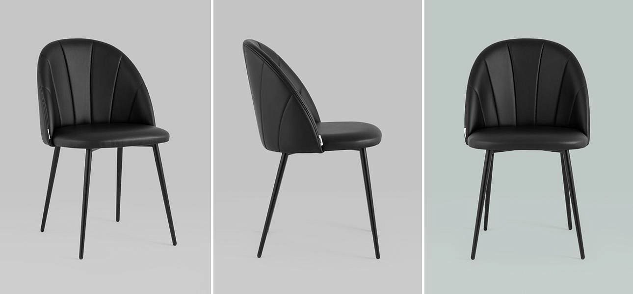 Стул Balsari S Chair Черная Экокожа Стул Balsari S Chair Черная Экокожа - Loft-Concept в Кирове