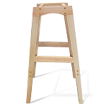 Барный стул со спинкой на 4-х деревянных ножках Синий Велюр Ava Charm варинант исполнения - 6 | Loft Concept в Кирове