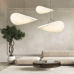 Подвесной светильник с белым тканевым плафоном в форме облака Crystal Cloud Junction варинант исполнения - 8 | Loft Concept в Кирове