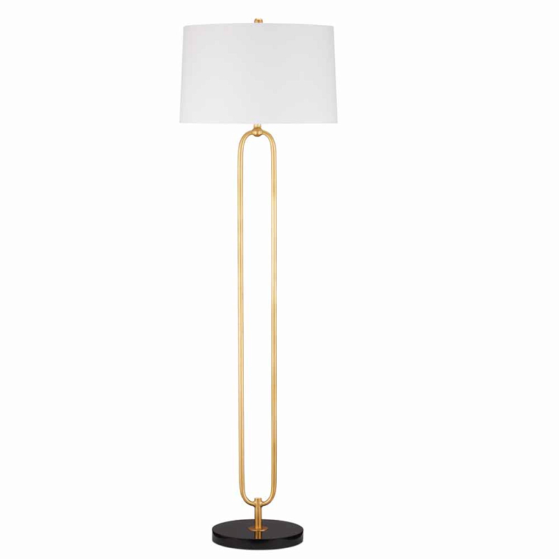 Торшер на овальном каркасе Lamp Paperclip Золотой Черный Мрамор Nero Слоновая кость Торшер на овальном каркасе Lamp Paperclip Золотой Черный Мрамор Nero Слоновая кость в Кирове | Loft Concept