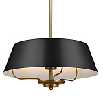 Подвесной светильник с конусовидным металлическим абажуром черного цвета Kichler варинант исполнения - 1 | Loft Concept в Кирове