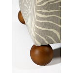 Банкетка Wakonda Gray Zebra с деревянными шариками  варинант исполнения - 5 | Loft Concept в Кирове