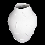 Декоративная ваза белая керамическая с абстрактным объемным декором Molecule Collection варинант исполнения - 3 | Loft Concept в Кирове