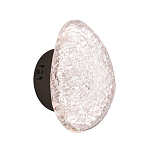 Бра с прозрачным рельефным плафоном на черном металлическом основании Iona варинант исполнения - 1 | Loft Concept в Кирове