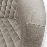 Барный стул со спинкой и мягкой обивкой с ромбами на 4-х деревянных ножках Бежевый Велюр Ava Charm варинант исполнения - 4 | Loft Concept в Кирове