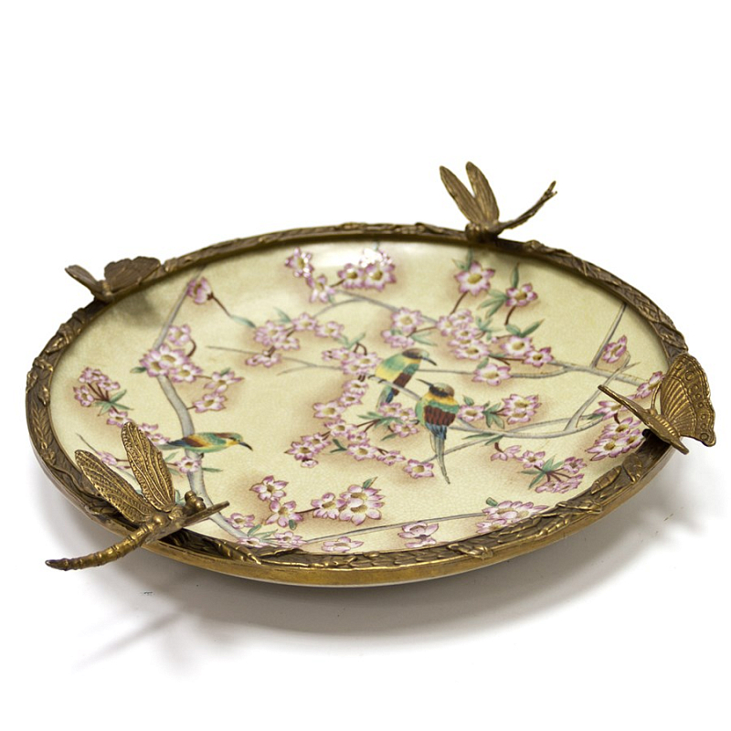Блюдо Dragonfly Dish Бежевый Бронза Блюдо Dragonfly Dish Бежевый Бронза в Кирове | Loft Concept