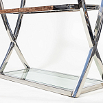 Металлический стеллаж со стеклянными полками Molecule варинант исполнения - 3 | Loft Concept в Кирове