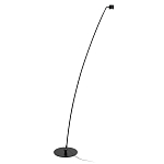 Торшер с изогнутой черной металлической стойкой и цилиндрическим плафоном Davide Groppi варинант исполнения - 1 | Loft Concept в Кирове