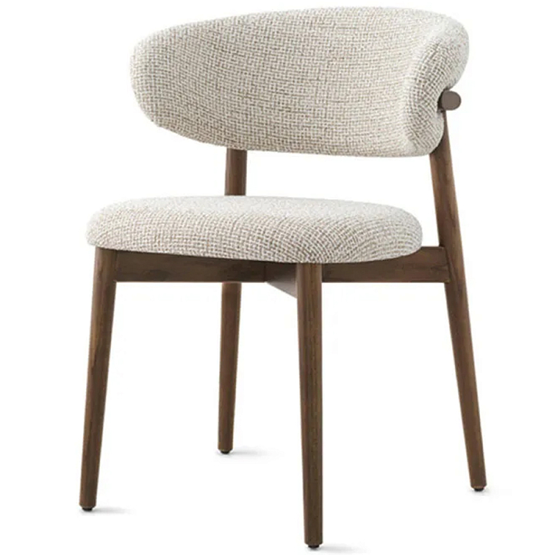 Стул деревянный Fay Wooden Soft Chair Коричневый Бежево-серый Орех Стул деревянный Fay Wooden Soft Chair Коричневый Бежево-серый Орех в Кирове | Loft Concept