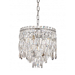 Люстра круглая с хрустальными подвесками на серебряном каркасе Roul Crystal Light варинант исполнения - 11 | Loft Concept в Кирове