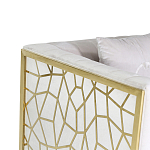 Кресло велюровое серое с фактурным каркасом золотистого цвета Best Traits варинант исполнения - 2 | Loft Concept в Кирове