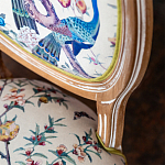 Стул из массива бука с изображением птиц и цветов Beige Green Chinoiserie Garden Chair варинант исполнения - 3 | Loft Concept в Кирове