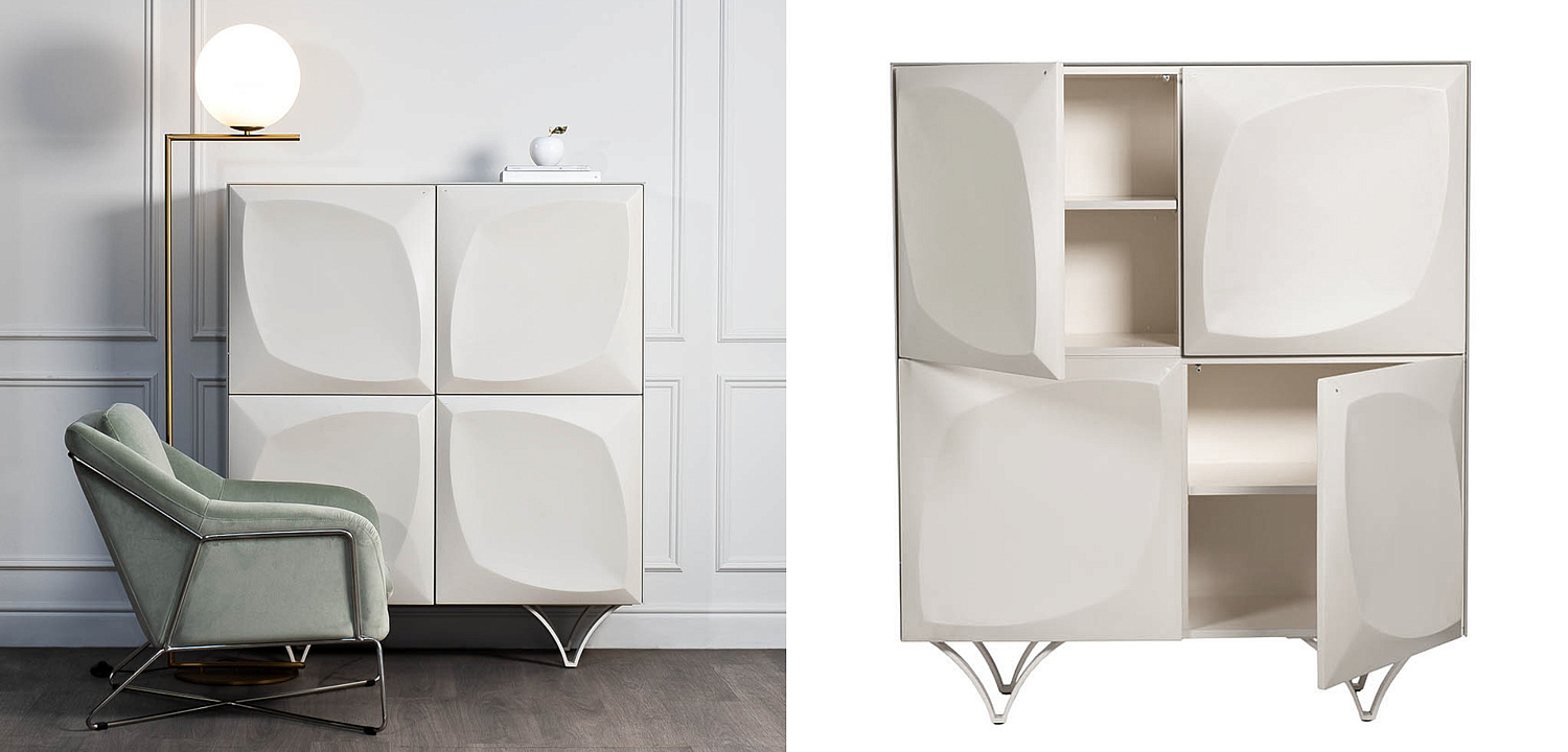 Комод с рельефным фасадом White Orchid Белый Комод с рельефным фасадом White Orchid Белый - Loft-Concept в Кирове