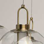 Люстра с 7-ю плафонами из прозрачного стекла в форме шара Orb Cascade  варинант исполнения - 11 | Loft Concept в Кирове