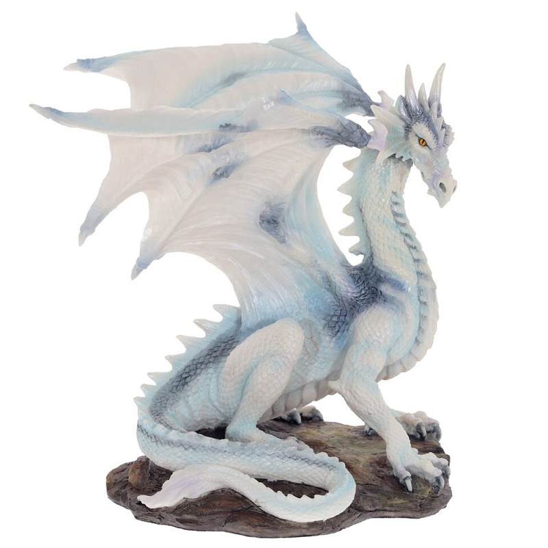 Декоративная статуэтка Белый Дракон Dragon White Statuette Белый Светло-синий Коричневый Декоративная статуэтка Белый Дракон Dragon White Statuette Белый Светло-синий Коричневый в Кирове | Loft Concept