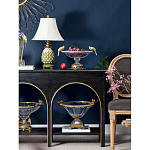 Чаша из прозрачного стекла с бронзовым рельефным ободком Eden Garden варинант исполнения - 3 | Loft Concept в Кирове