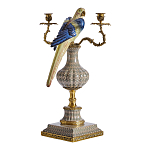 Подсвечникв образе попугая из фарфора с бронзовыми элементами Eden Garden варинант исполнения - 2 | Loft Concept в Кирове