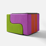 Дизайнерское кресло зеленое Poltronova Sofo Verosa Green Pink Armchair варинант исполнения - 2 | Loft Concept в Кирове