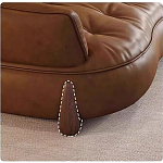 Диван двухместный кожаный с каркасом из массива дерева Medieval Furniture варинант исполнения - 3 | Loft Concept в Кирове