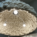 Вязаный подвесной светильник из шерсти Dome Wool Lamp  варинант исполнения - 4 | Loft Concept в Кирове