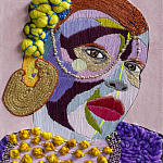 Картина с вышивкой Портрет wall panel People with the yellow ear 4 варинант исполнения - 1 | Loft Concept в Кирове