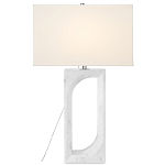 Настольная лампа на прямоугольном корпусе с тканевым абажуром One Piece Support варинант исполнения - 2 | Loft Concept в Кирове