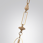 Подвесной светильник с круглым прозрачным плафоном и декоративной каменной вставкой Tectona  варинант исполнения - 6 | Loft Concept в Кирове