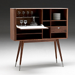 Дизайнерский комод-буфет на высоких ножках с выдвижными ящиками и открытыми полками Joshar варинант исполнения - 3 | Loft Concept в Кирове