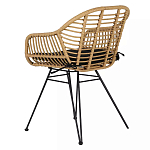 Стул с ротанговым плетением Wicker Half Chair с подлокотниками варинант исполнения - 3 | Loft Concept в Кирове