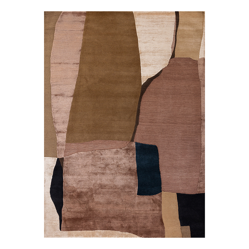 Ковер шелк Manhattan Wool Silk Carpet IV Розовый Оливковый Бежевый в Кирове | Loft Concept 