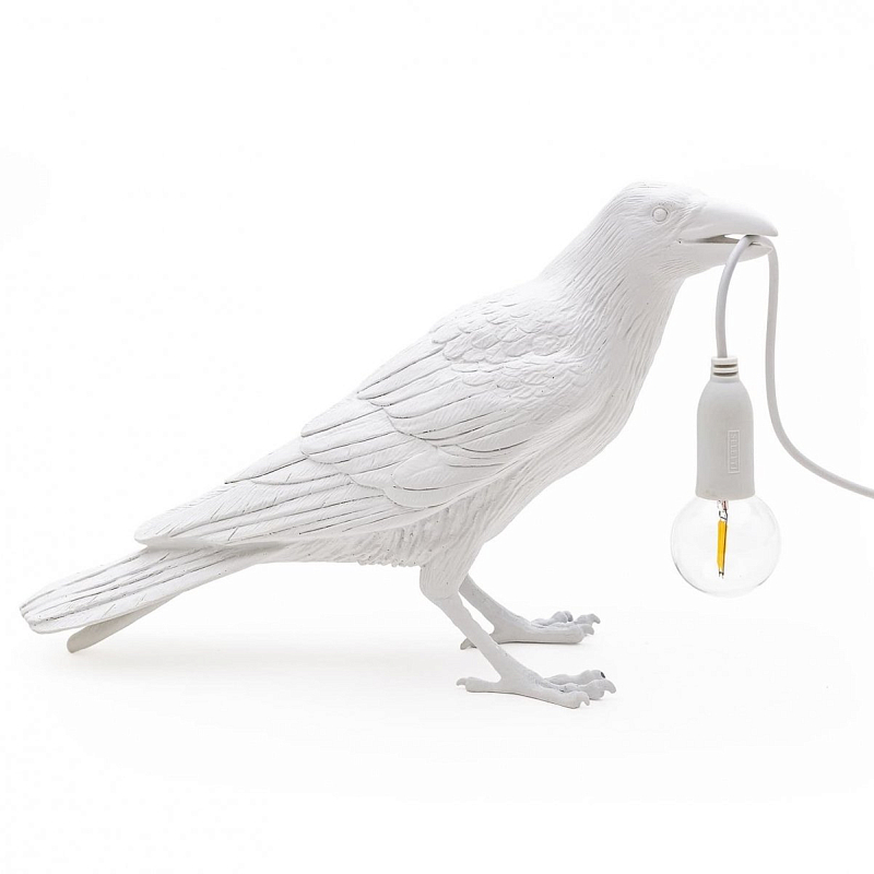Настольная лампа Seletti Bird Lamp White Waiting Белый Настольная лампа Seletti Bird Lamp White Waiting Белый в Кирове | Loft Concept