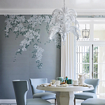 Обои ручная роспись Jasmine Standard colourway on Wood Ash slub silk варинант исполнения - 1 | Loft Concept в Кирове