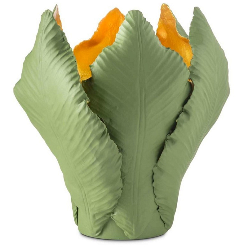 Подсвечник Candleholder Tulip M Золотой Белый Зеленый Подсвечник Candleholder Tulip M Золотой Белый Зеленый в Кирове | Loft Concept