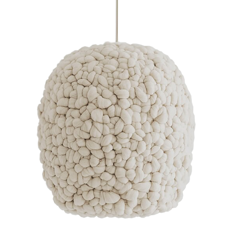 Светильник вязаный из шерсти Wool Lamp Cloud Бежевый Светильник вязаный из шерсти Wool Lamp Cloud Бежевый в Кирове | Loft Concept