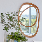 Ассиметричное зеркало в дубовой раме Infinity Symbol варинант исполнения - 2 | Loft Concept в Кирове