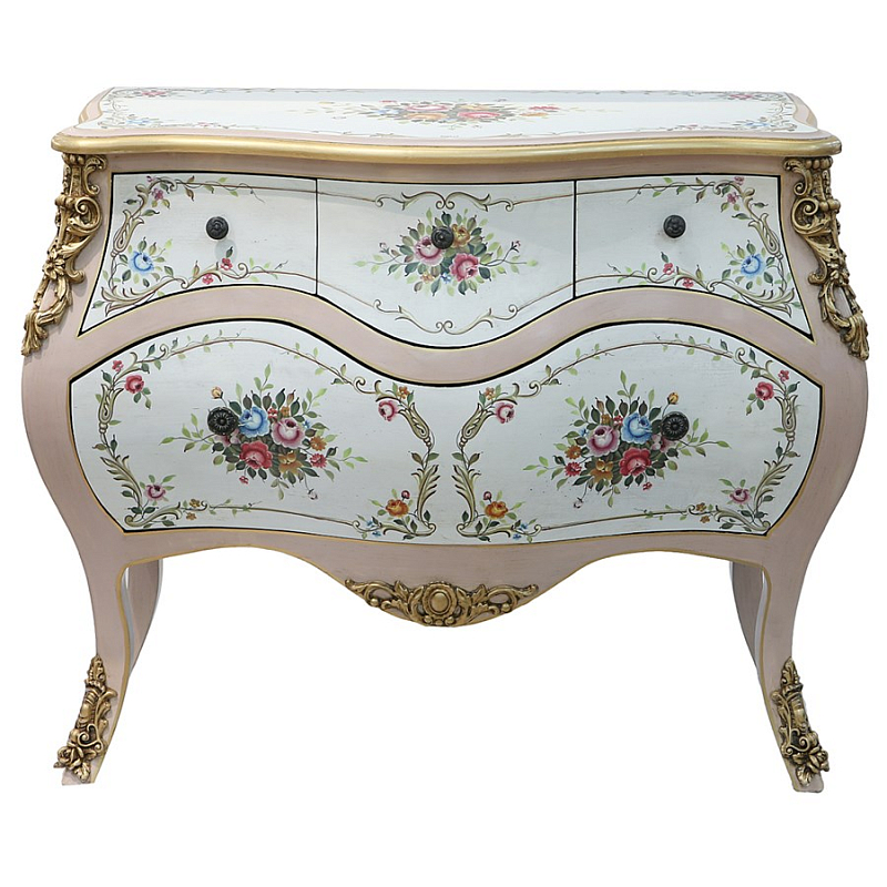 Комод Rococo Reminder Белый Золотой в Кирове | Loft Concept 