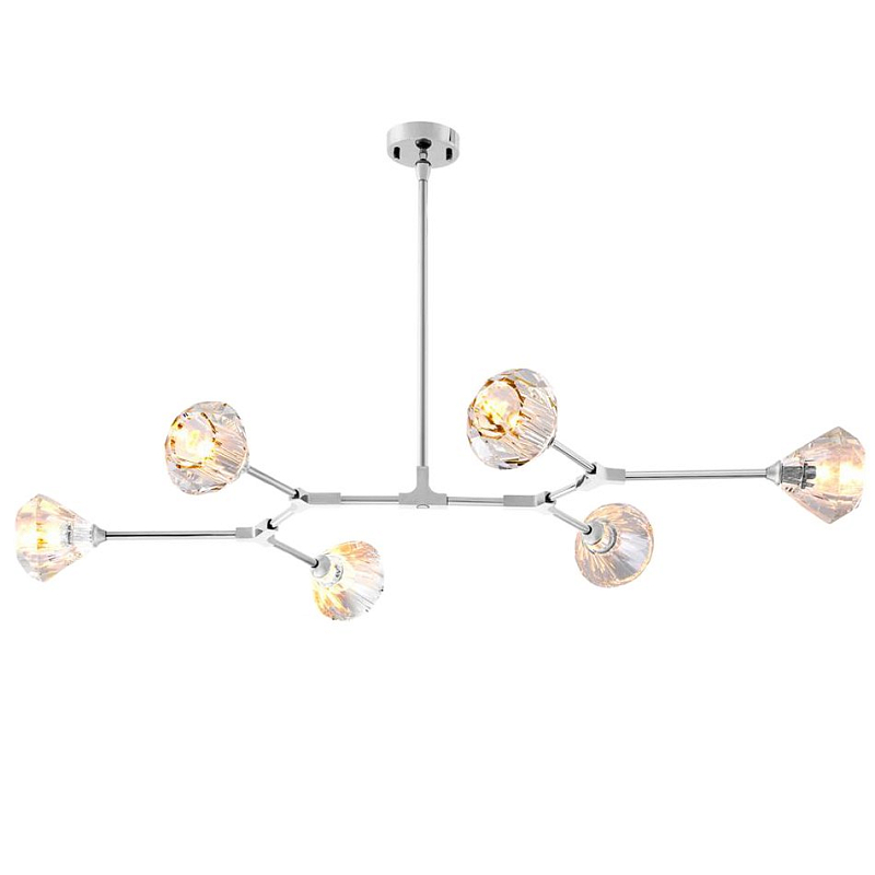 Люстра Chandelier Salasco Никель Прозрачный (Transparent) Люстра Chandelier Salasco Никель Прозрачный (Transparent) в Кирове | Loft Concept