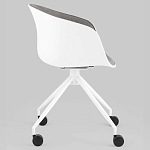 Офисное кресло из пластика с мягким сиденьем Eggshell Grey варинант исполнения - 4 | Loft Concept в Кирове