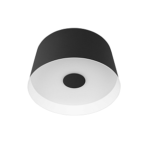 Потолочный светильник с цилиндрическим черным металлическим абажуром 20 Urban Dome