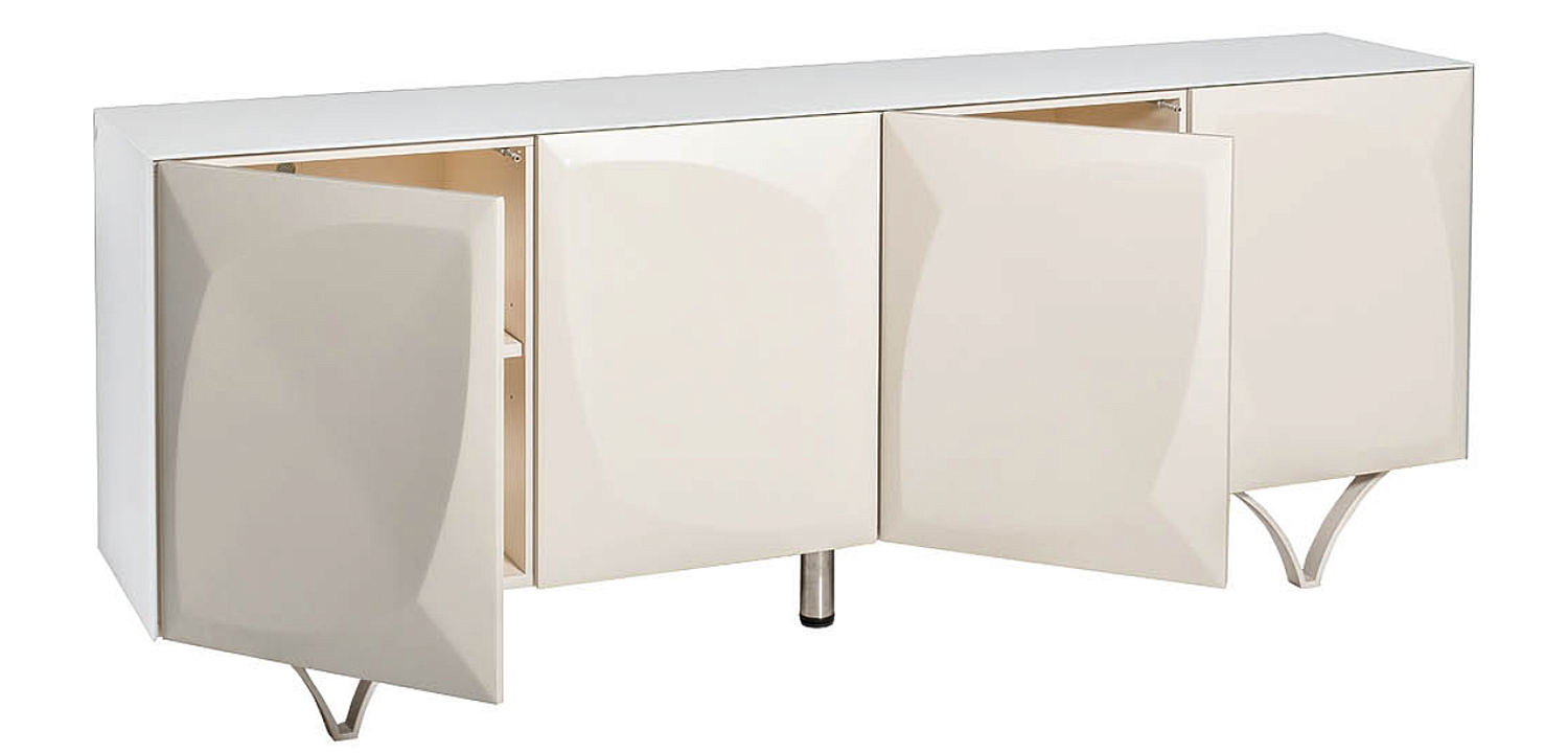 Комод с рельефным фасадом White Orchid Rectangular Белый Комод с рельефным фасадом White Orchid Rectangular Белый - Loft-Concept в Кирове