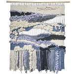 Современное ткачество гобелен в синих оттенках Blue Undine II варинант исполнения - 4 | Loft Concept в Кирове