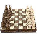 Шахматы  из  камня Cargador del Tiempo Chess Мексика ручная работа варинант исполнения - 1 | Loft Concept в Кирове