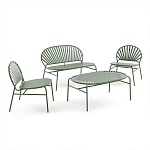 Зелёная скамья из стали Goodwin Metal Bench Green варинант исполнения - 8 | Loft Concept в Кирове