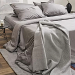 Плед из шерсти мериноса серого цвета 130×180 см Gray Waves варинант исполнения - 8 | Loft Concept в Кирове