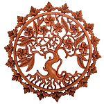 Панно из дерева круглое Sakura Panel With Trees варинант исполнения - 1 | Loft Concept в Кирове