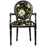 Стул с подлокотниками из натурального бука с изображением птиц и цветов Blooming Birds варинант исполнения - 1 | Loft Concept в Кирове