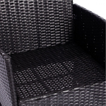 Обеденный комплект из искуственного ротанга Vintara черный варинант исполнения - 6 | Loft Concept в Кирове