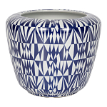 Кашпо с орнаментом в сочетании белого и синего цвета Artistic Flowerpot варинант исполнения - 1 | Loft Concept в Кирове