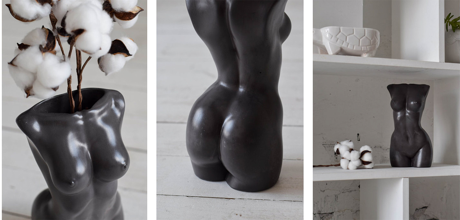 Ваза Vase Female Torso black Ваза Vase Female Torso black - Loft-Concept в Кирове
