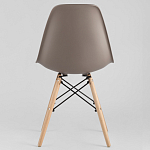 Пластиковый стул на ножках из массива бука Eames Cappuccino варинант исполнения - 5 | Loft Concept в Кирове